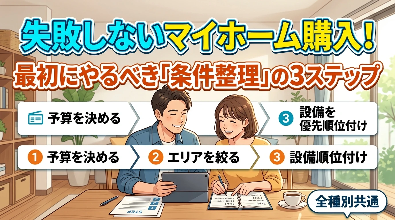 失敗しないマイホーム購入!最初にやるべき「条件整理」の3ステップ 1