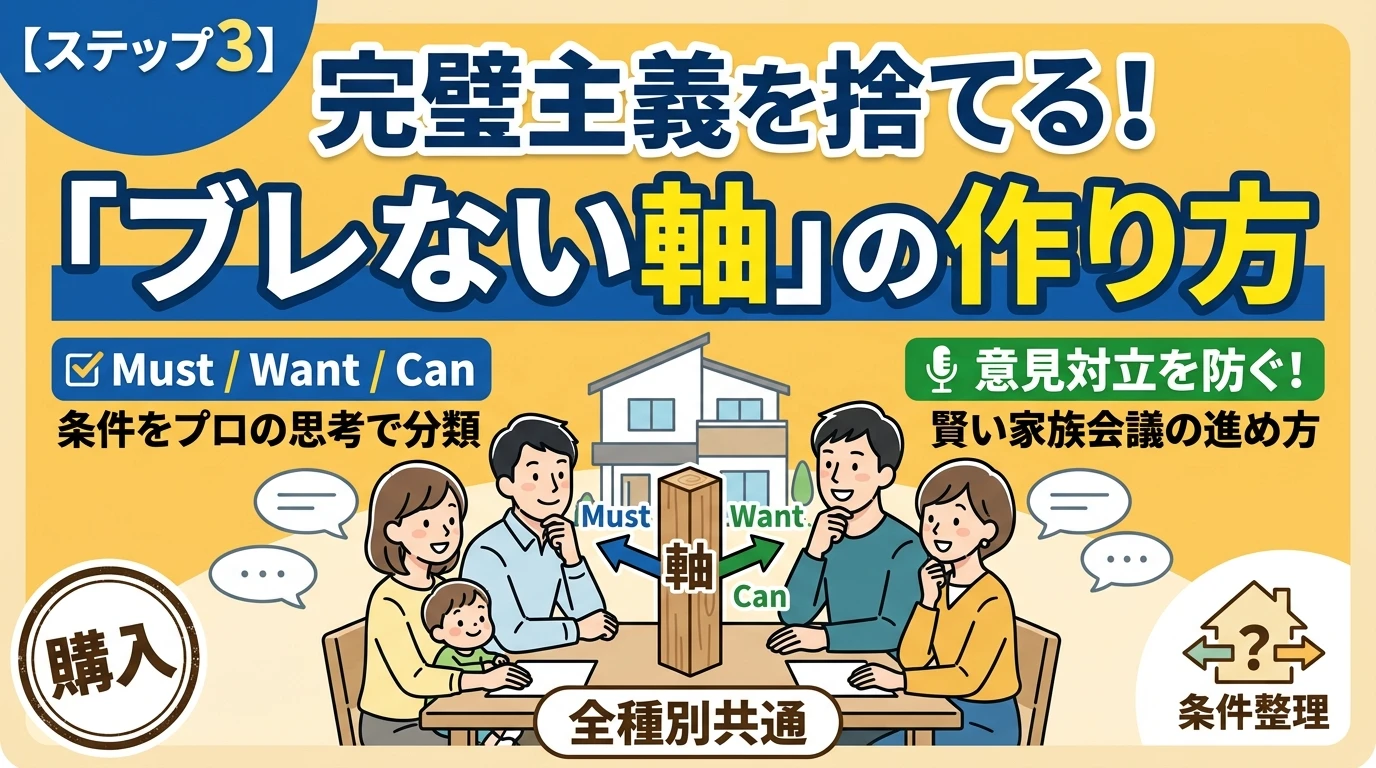 失敗しないマイホーム購入!最初にやるべき「条件整理」の3ステップ 1 4