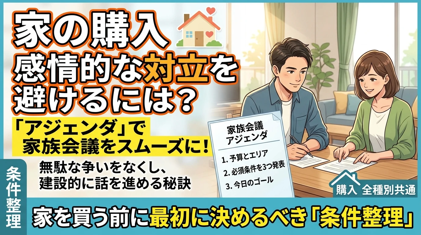 失敗しないマイホーム購入!最初にやるべき「条件整理」の3ステップ 1 4 3